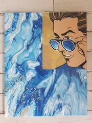 Original Acrylic Abstract Painting Pop Art signed Canvas