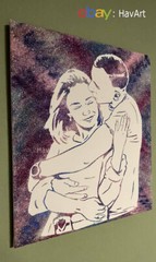 Custom painting from photo 100% Hand painted portrait glitter painting on canvas