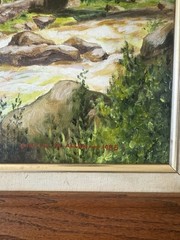 Glade Creek Grist Mill Acrylic Painting by Charles M. Allen Signed/Dated 1985