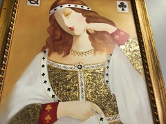 Arbe Berberyan Giclee on Canvas Queen of Clubs Card 9/99 Painting 19 1/4″ x 22″