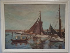 No.: 1297 large oil painting painting oil painting ships seafaring people