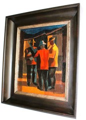 FERNANDO P 1917-2005 OIL PAINTING ON CANVAS SIGNED BRAZILIAN MASTER MODERNISM