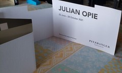 Julian Opie “French Village Card” (fold out invited exhibition card 58” x 5-1/2)