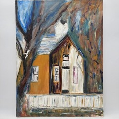 Doris Ingrid Engebretson Original Oil Painting Signed 2007 Expressionist House