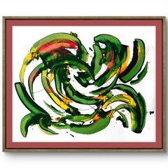 Banana Chili Peppers Modern Original Signed Paper Wall Art Acrylic 11×14 BACH