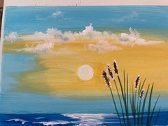 11 x 14 Original Acrylic Painting on Canvas…….“Sunny Afternoon at the Beach“