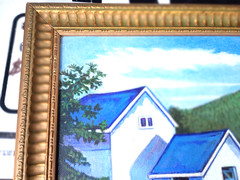 M I CRAGO Painting ART PICTURE BLUE HOME 8″ x 10″ on Canvas Board KATE & DAVES