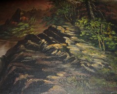 1891 Mt. Hood Oregon Landscape Oil Painting Listed Artist ELDA DURHAM CUTLER
