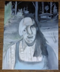 Friday The 13th Painting Canvas Hand Painted Original Only One 20×16