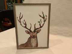 Greenbox Art “Rosy Buck” by Elizabeth Halpin 5 1/2” x7 1/2” Framed Canvas