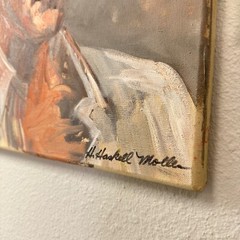„The Serious Man“ Californian Expressionist Helen Haskell-Molles Oil Painting