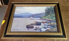 Pa Impressionist Landscape Oil Painting F. Sands Brunner-Magazine Illustrator