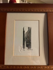 Vintage Venice Canal Boats Watercolor Framed Signed, Numbered