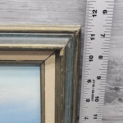 Jack Linn Seagull Coast Seascape Oil Painting on Board Signed 1990s 13″ x 11 .5″