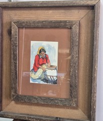 Native American Pottery Makers By Carolyn Bunch Pair Framed