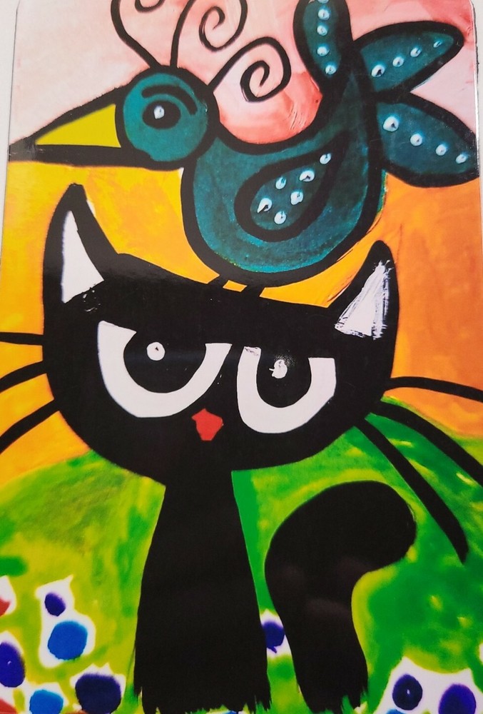 „NEW“ NOT ACEO RALPH & PETE “ 3.5X5.5 CAT ART MAGNET 2000-now