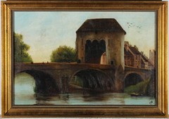 E. F. A. – Early 20th Century Oil, Gate to the Town