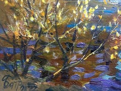 Oil Painting March Day Batrakov V. Unframed Original Home Decor Art nAAA2417