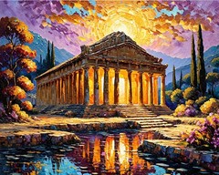 Leonid Afremov PARTHENON Oil Painting 30″x24″ by Official Studio GICLEE