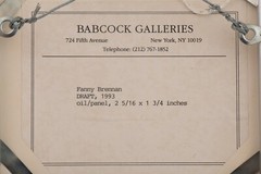 Fanny Brennan, Draft, 1993 oil on panel