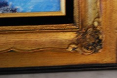 FRAMED OIL VITRALES STAINED GLASS WINDOWS OLD HAVANA, CUBA ARTIST: HECTO VIDAL