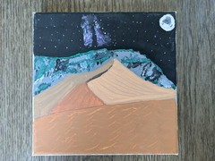 Acrylic On Canvas „Moonlit Desert“ Coral Pink Sand Dunes Utah Original Painting