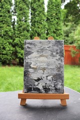 Textured Abstract Painting 6×8, Ancient Echo, Fragments of Time III, Wabi Sabi