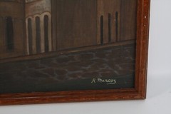 Russian Church Oil Painting Signed R Marcos