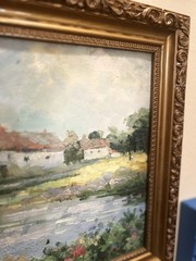 French Riviera Style Post Impressionist Painting