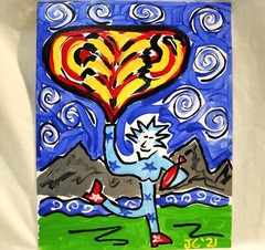 Jr CHARLIE FAST BOMBS AWAY POLITICAL FOLK ART OUTSIDER POP LIBERTY ATOMIC CLOUDS