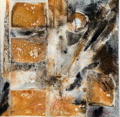 Abstract Geometric Rust and Pigments Acrylic/LW Painting 100×100