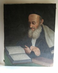 KONSTANTINE SZEWCZENKO (1915-1991) OIL ON CANVAS JEWISH RABBI PAINTING SIGNED