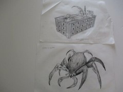 COLLECTION DRAWINGS ILLUSTRATION ANIMATION ART COMIC ANCIENT BOOK DESIGNS SPIDER