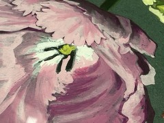 Romilda Dilley Original Gouache Floral Painting Signed Cincinnati Artist