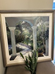 Iona Hepper Signed Autographed 40×40 Custom Framed “View Of The Terrace” #65