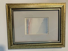 Watercolor Painting On Paper Titled Venice 1990 In Picture Frame 7 1/2 x 7 1/2