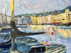 11X14 Original Oil Painting by AskArt Listed Nino Pippa Normandy Dieppe COA