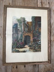 Antique Painting le Petit Theater C.Bennert Moore hand tinted photographs.