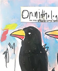 Original Neo Expressionist Acrylic 11×14 Canvas Crows Wall Art, Holly Hammond