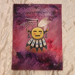 Original Southwest Acrylic Painting – Bear Spirit Signed LH ((READ DESCRIPTION))