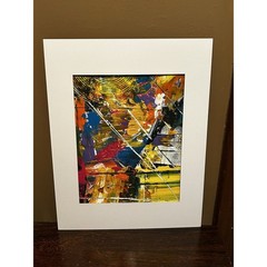 Jodiann Post Paper Painting Acrylic Modern Art Matte Abstract Titled Vertigo