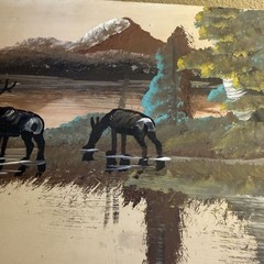 Joe R Breckenridge “Cowboy Joe” Original Oil on Wood plank Signed