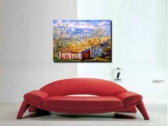 Claude Monet Repro Oil Painting – Springtime at Giverny, 1880 – size 36″x28″
