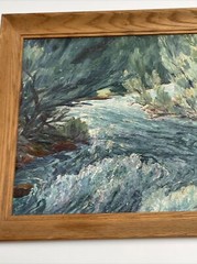 ANTIQUE LANDSCAPE PAINTING AMERICAN RIVER 1930’S GARDNER Listed IMPRESSIONIST