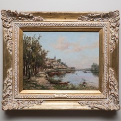 Maurice Levis (1860-1940) Oil Painting Fisheman`s Cove