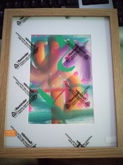 Original Art Abstract 5″ x 7″ Size Rainbow Of Colours OOAK Framed/Unframed