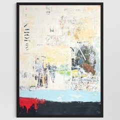 Original Mixed Media Abstract Modern Art Painting 18×24 „And John“ Signed