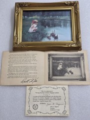 1991 Donald Zolan Morning Discovery Ornate Gilded Frame Litho 7”x8.5” #C2069