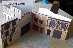Julian Opie “French Village Card” (fold out invited exhibition card 58” x 5-1/2)
