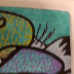 Original Painting Garfeild Predator Low Brow Pop Cat Cartoon Artist Underground